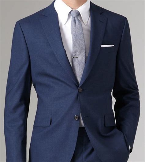 gray tie blue suit